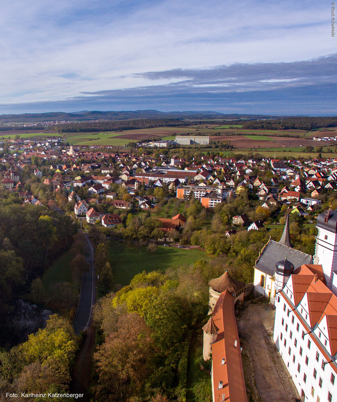 Blick vom Schloss (Scheinfeld, Steigerwald)