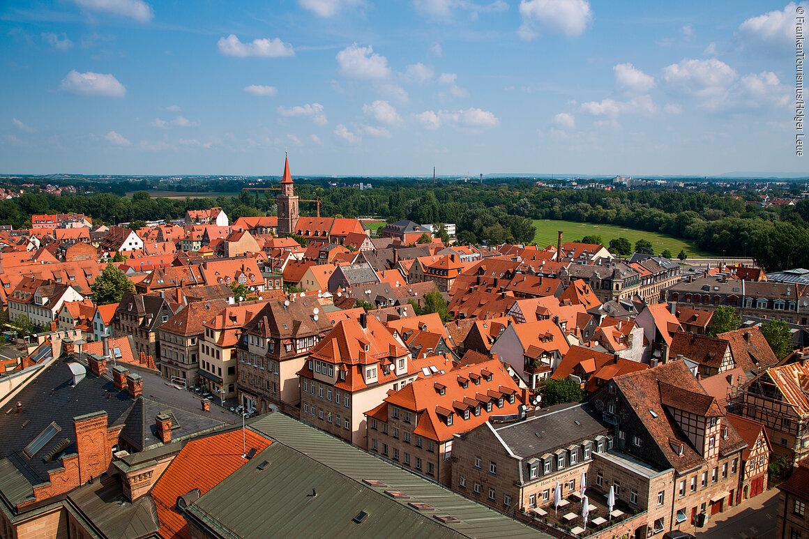 Ausblick vom Fürther Rathausturm (Fürth, Städteregion Nürnberg)