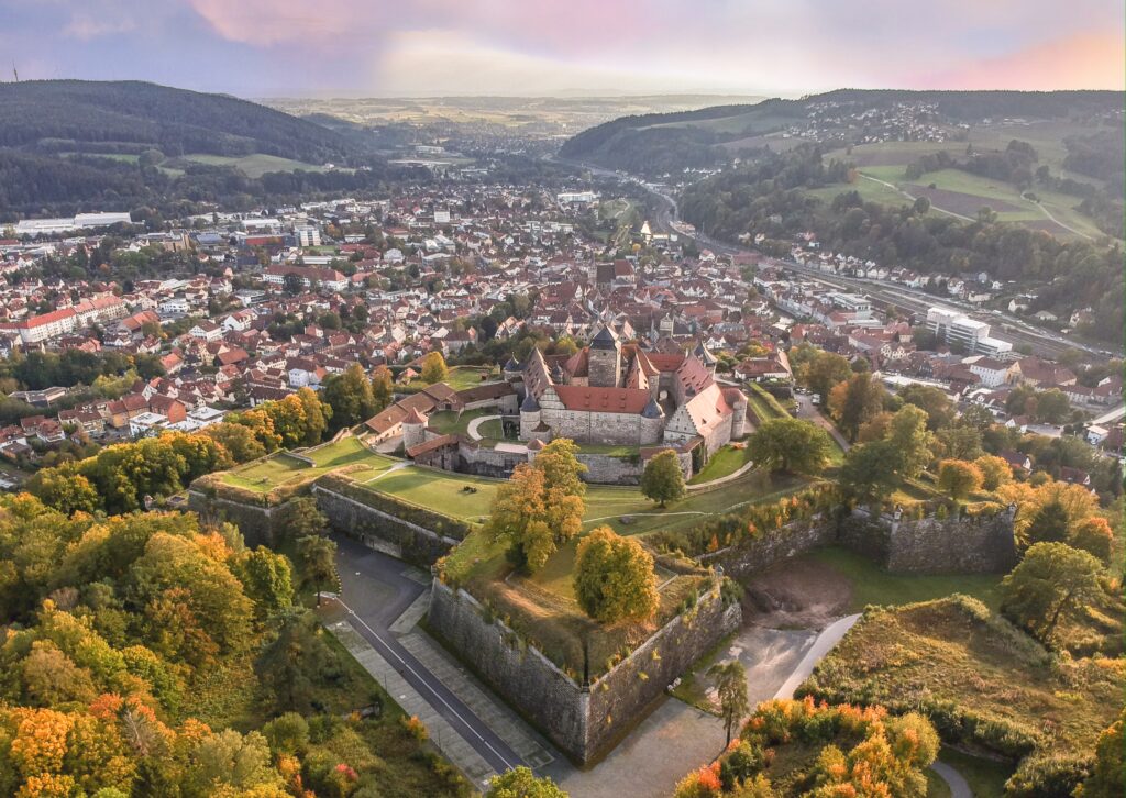 Luftaufnahme Festung Rosenberg (Kronach/Frankenwald)