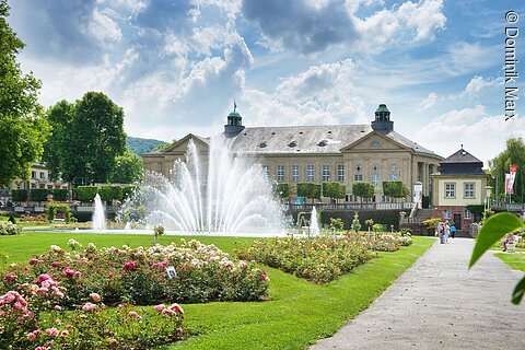 Rosengarten mit Regentenbau (Bad Kissingen, Rhön)