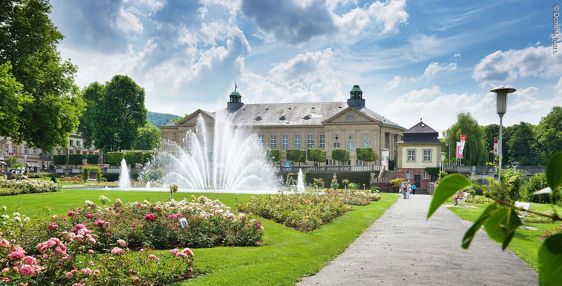 Rosengarten mit Regentenbau (Bad Kissingen, Rhön)