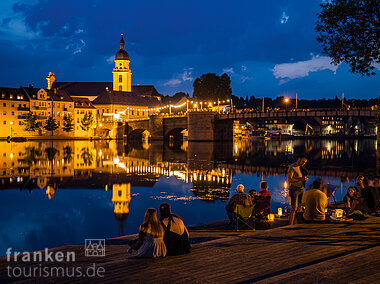 Mainufer am Abend (Kitzingen/Fränkisches Weinland)