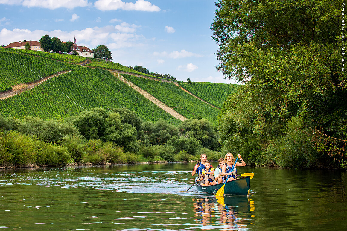 Kanufahren auf dem Main (Fränkisches Weinland, Nordheim am Main)