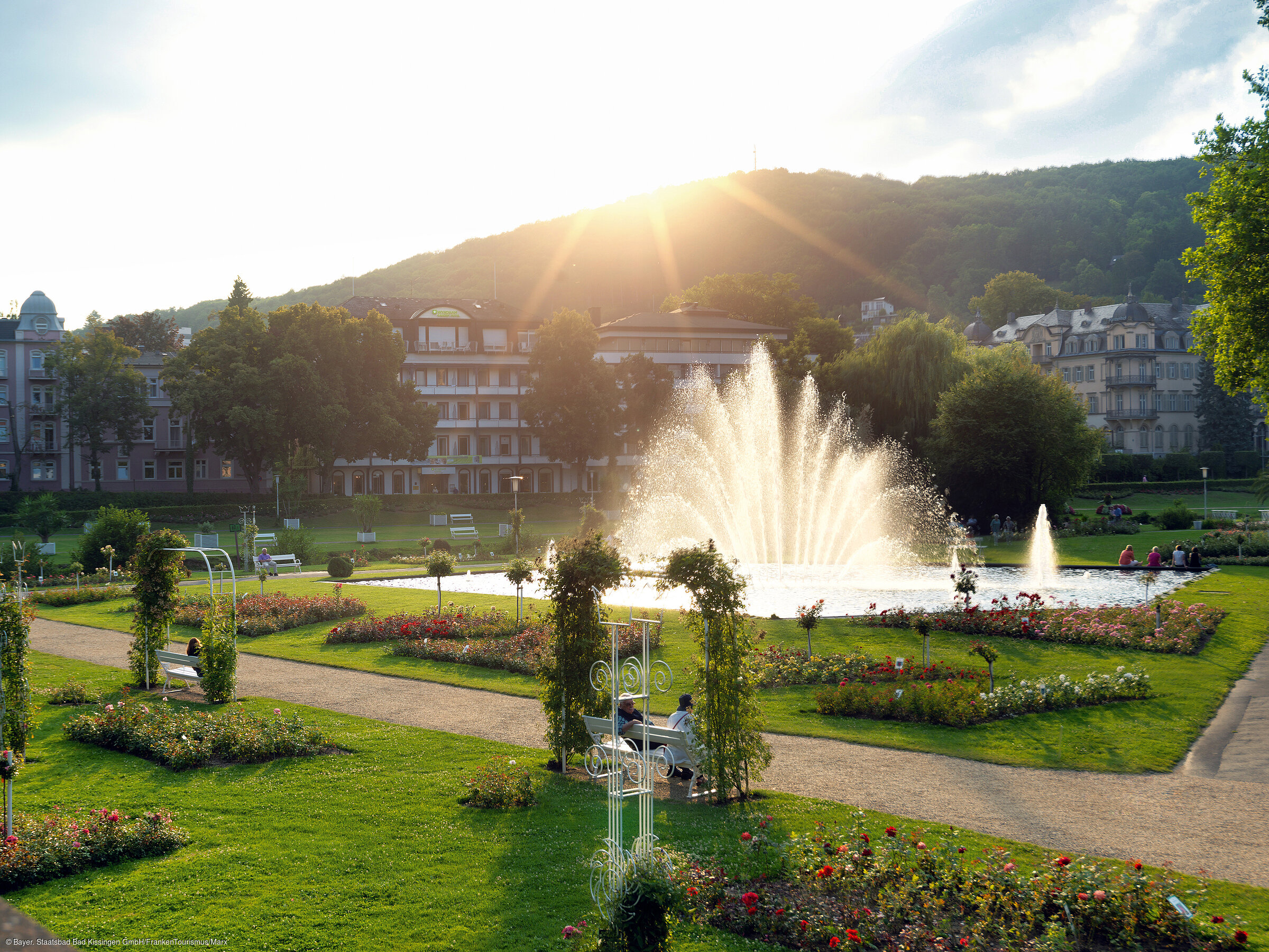 Sonnenuntergang Rosengarten Bad Kissingen Sonnenuntergang Rosengarten Bad Kissingen