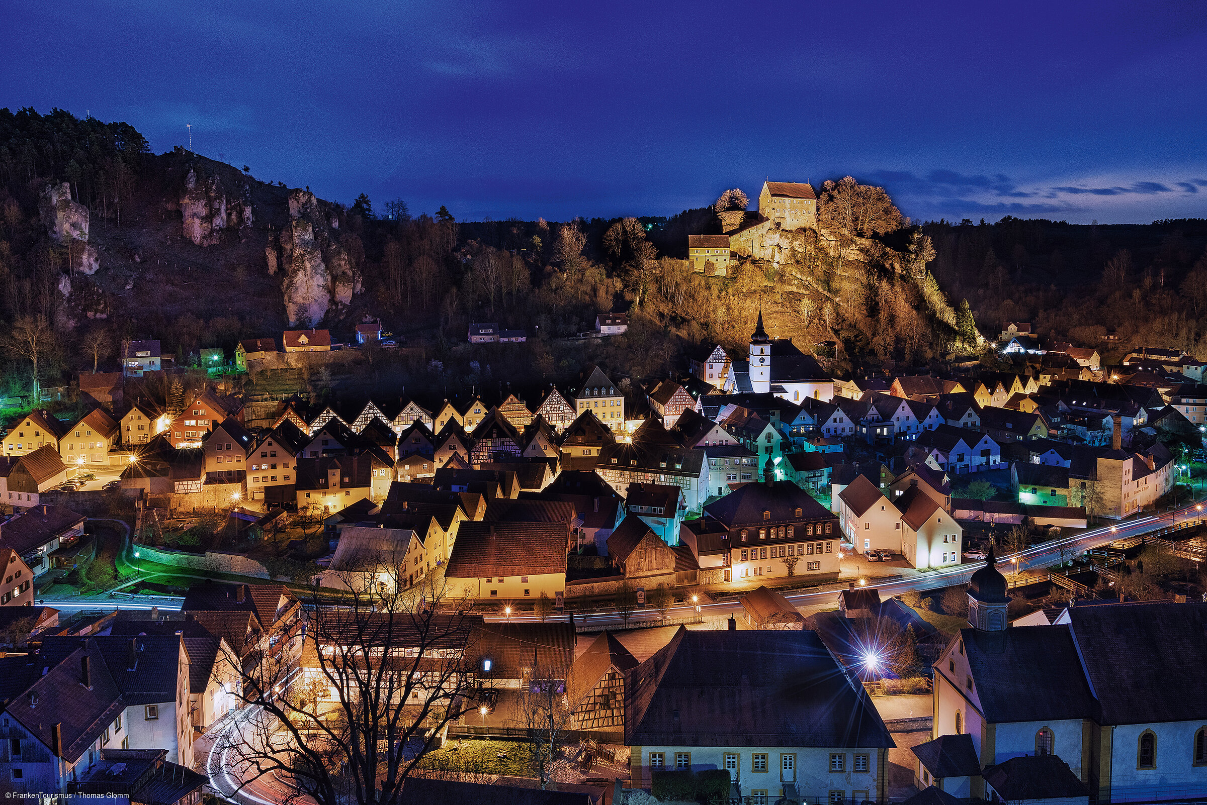 Nächtliches Pottenstein (Pottenstein, Fränkische Schweiz) Nächtliches Pottenstein (Pottenstein, Fränkische Schweiz)