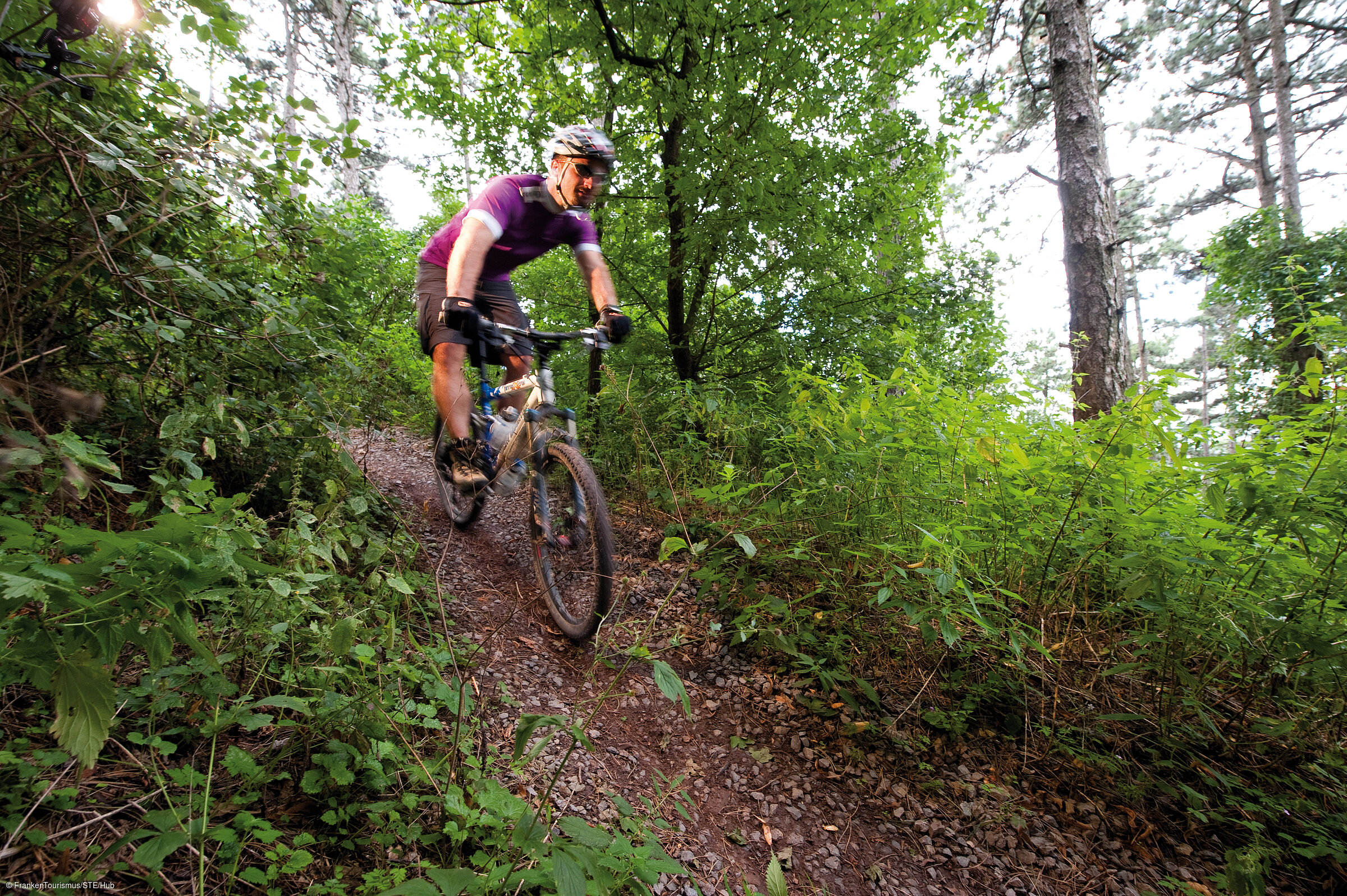 Mountainbiken am Naturweg zum Schwanberg (Steigerwald)