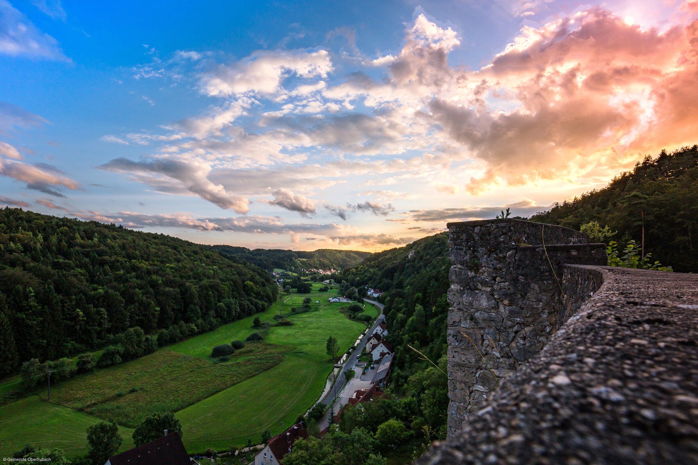 Trubachtal in Abendstimmung (Obertrubach, Fränkische Schweiz)