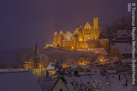 Burg Wertheim im Winter (Wertheim, Liebliches Taubertal)