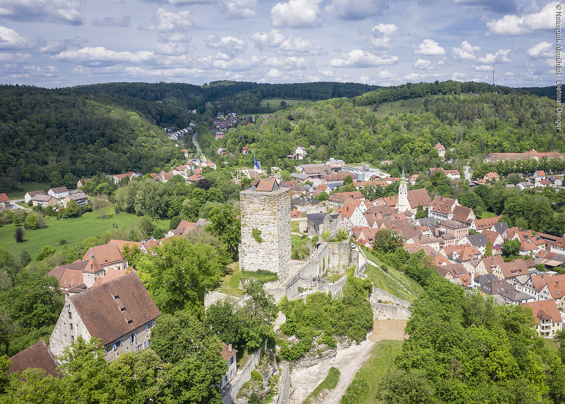 Naturpark Altmühltal, Blick über Burg Pappenheim