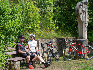Radfahren durch die Weinberge (Abt-Degen-Weintal)