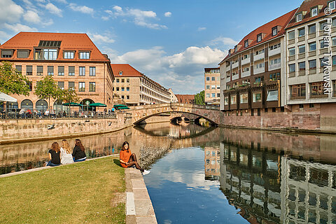 Sommer am Pegnitzufer (Nürnberg, Städteregion Nürnberg)