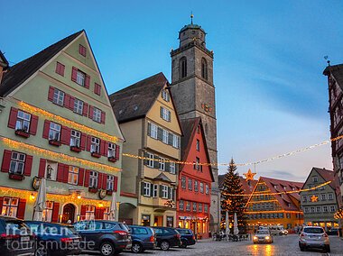 Weihnachtliche Stadtansicht (Dinkelsbühl, Romantisches Franken)