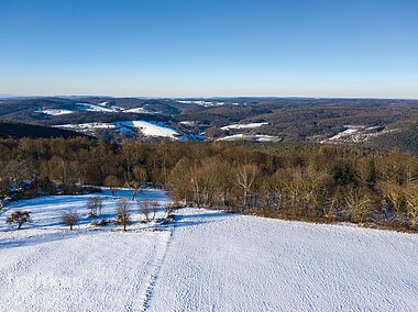 Spessartblick Schneelandschaft (Spessart-Mainland)