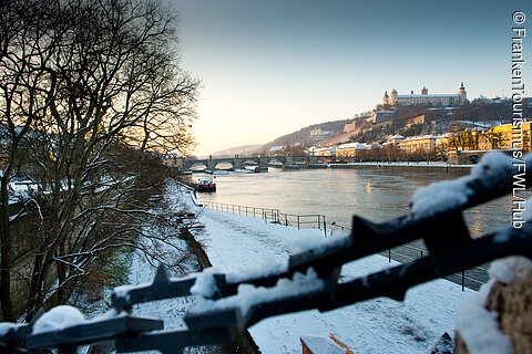 Blick auf die Festung Marienberg (Würzburg, Fränkisches Weinland)