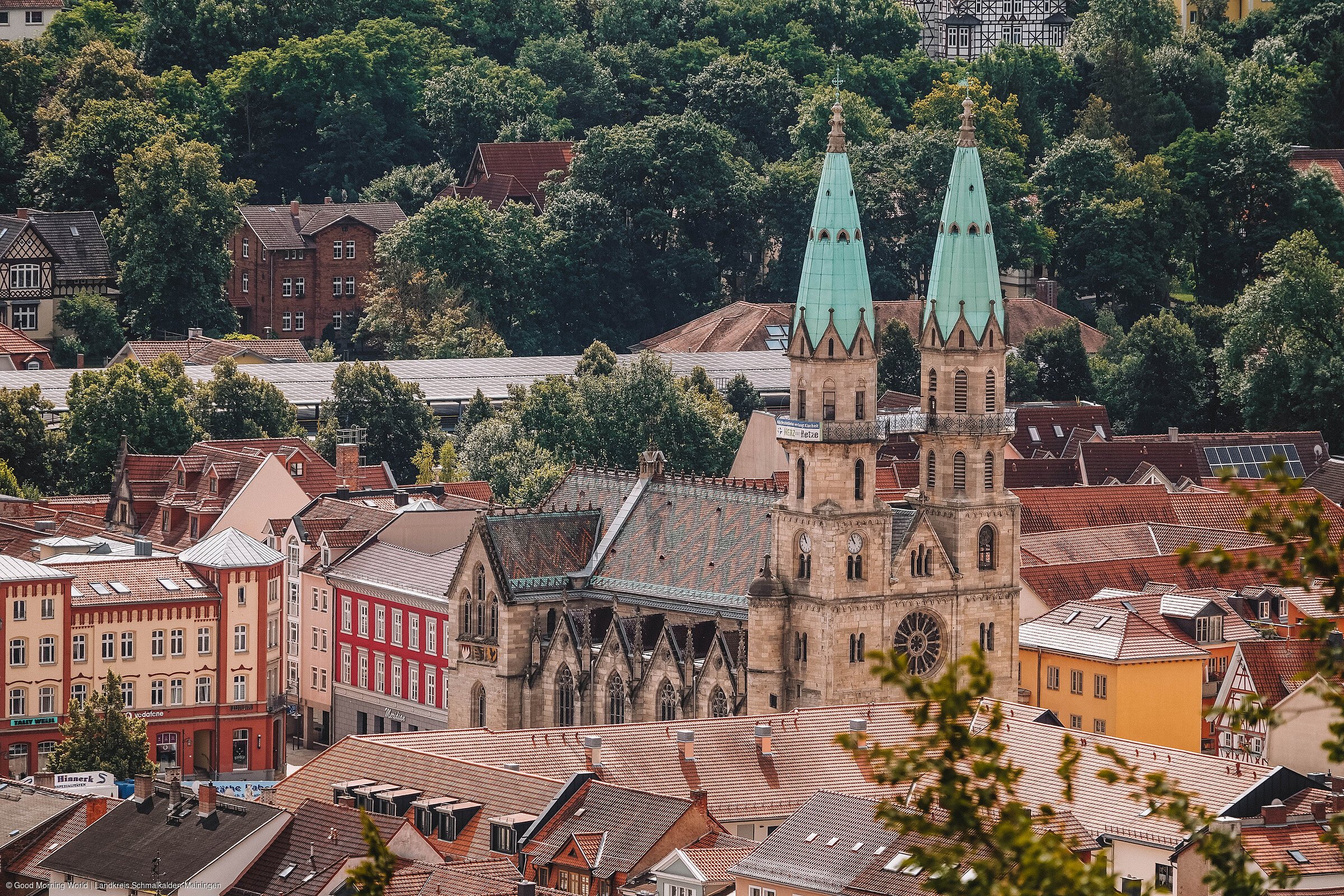 Blick auf die Altstadt Meiningen