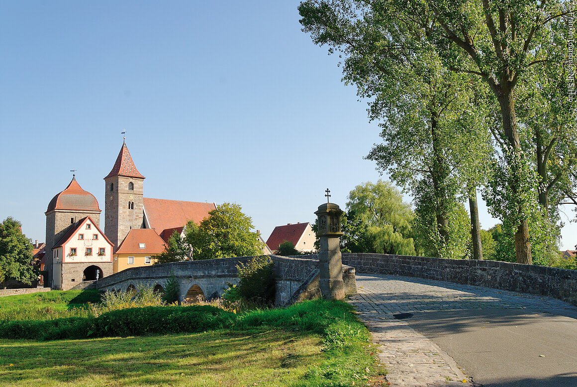 Fränkisches Seenland, Brücke in Ornbau