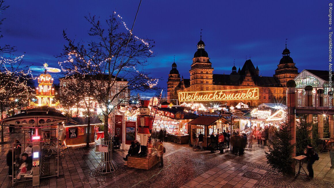 Weihnachts-Panorama Aschaffenburg (Aschaffenburg, Spessart-Mainland)