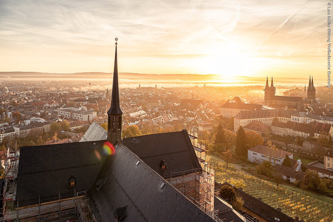 Blick zum Dom (Bamberg, Steigerwald)