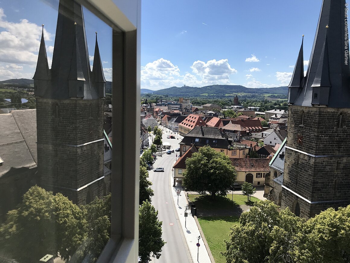 Ausblick vom Oberen Torturm in Lichtenfels (Obermain.Jura)