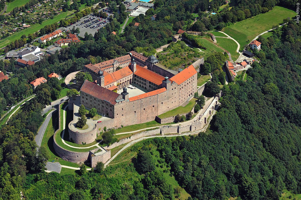 Kulmbach, Plassenburg, Luftaufnahme