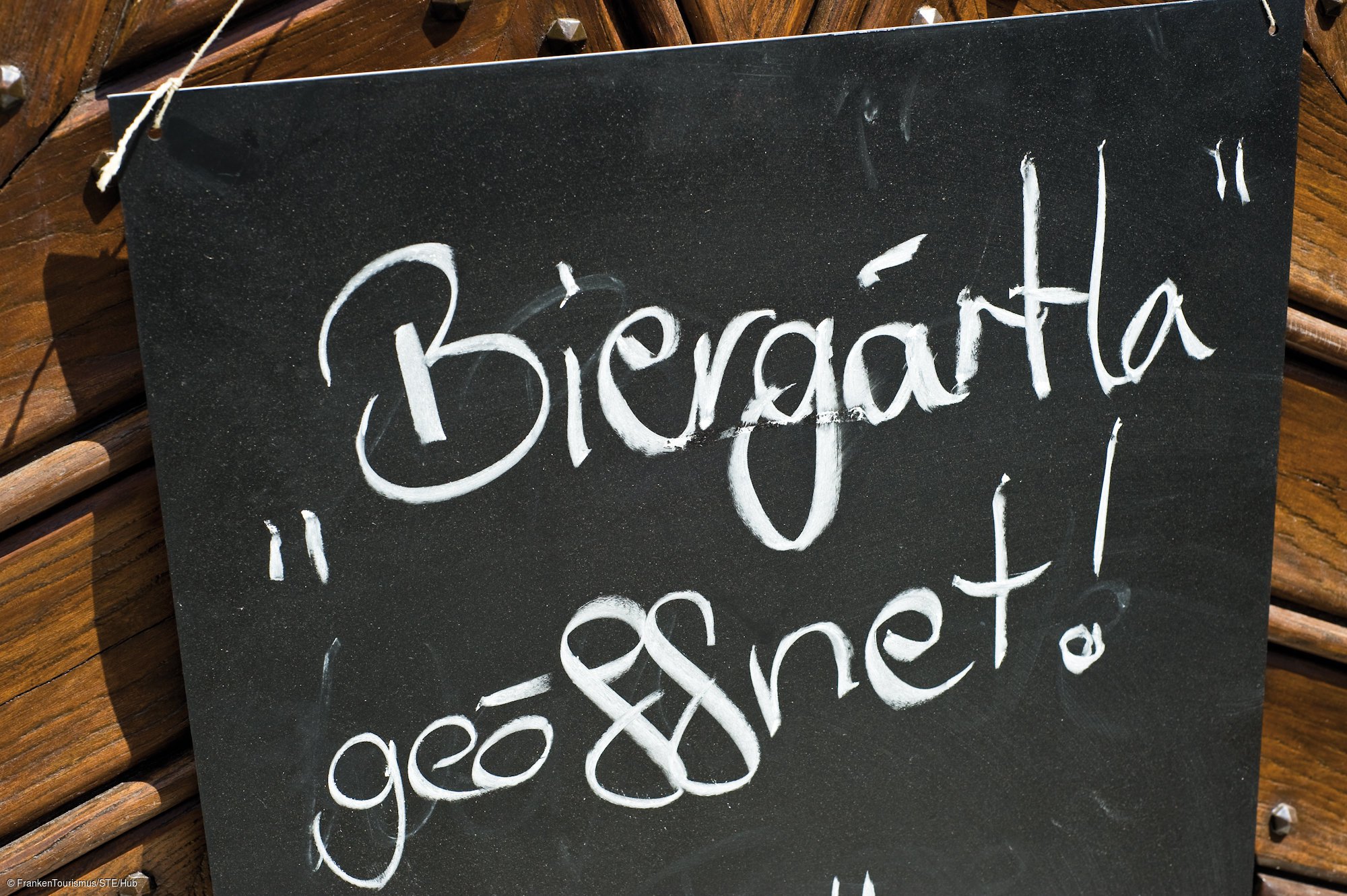 Biergartenschild (Steigerwald)