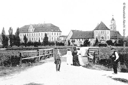Postkarte „Neues und Altes Schloss” um 1900, Neustadt a.d.Aisch