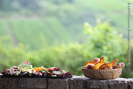 Brotzeit im Weinberg (Hammelburg, Rhön)