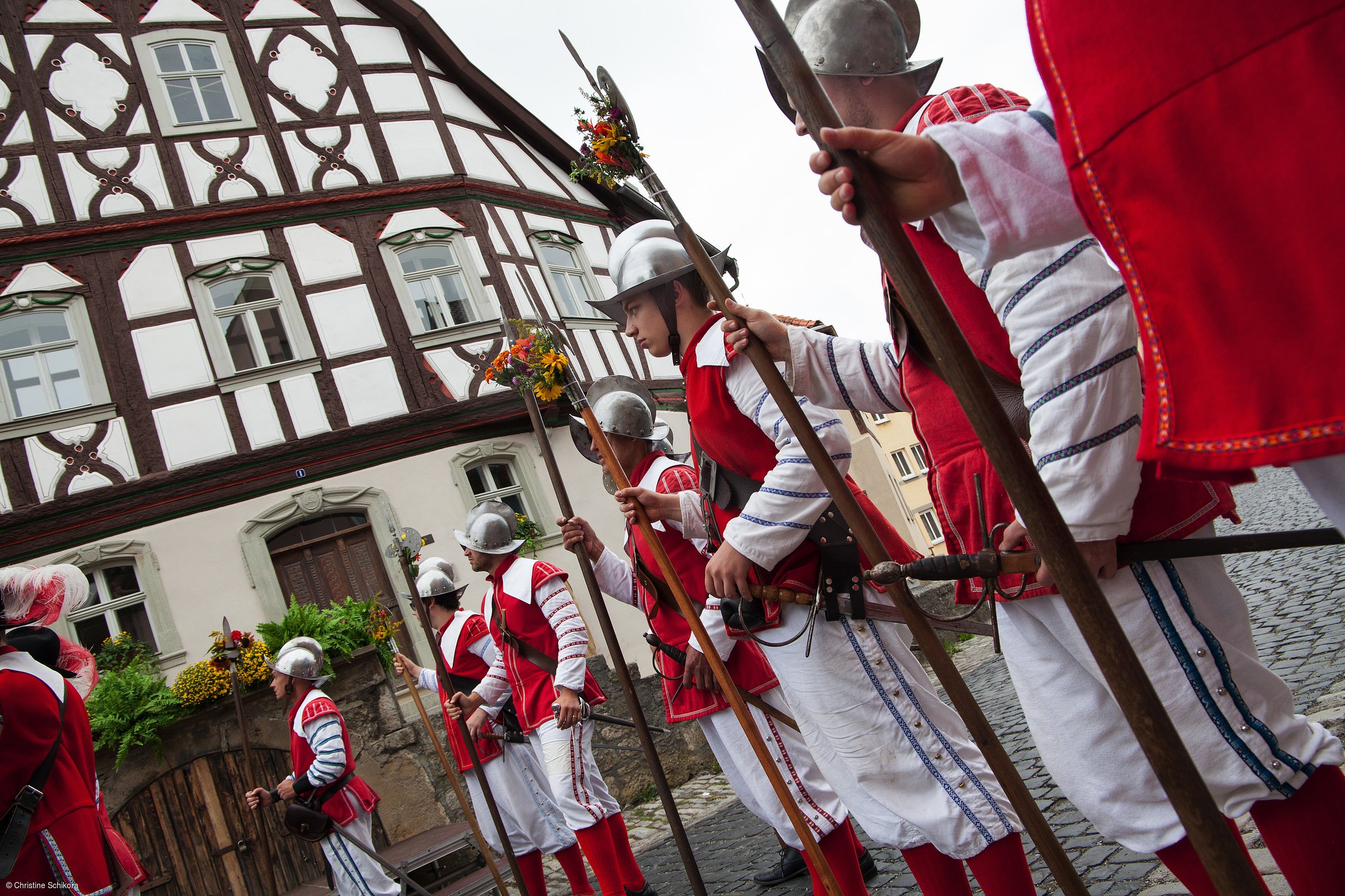 Stadtknechte beim Heimatspiel (Münnerstadt, Rhön)