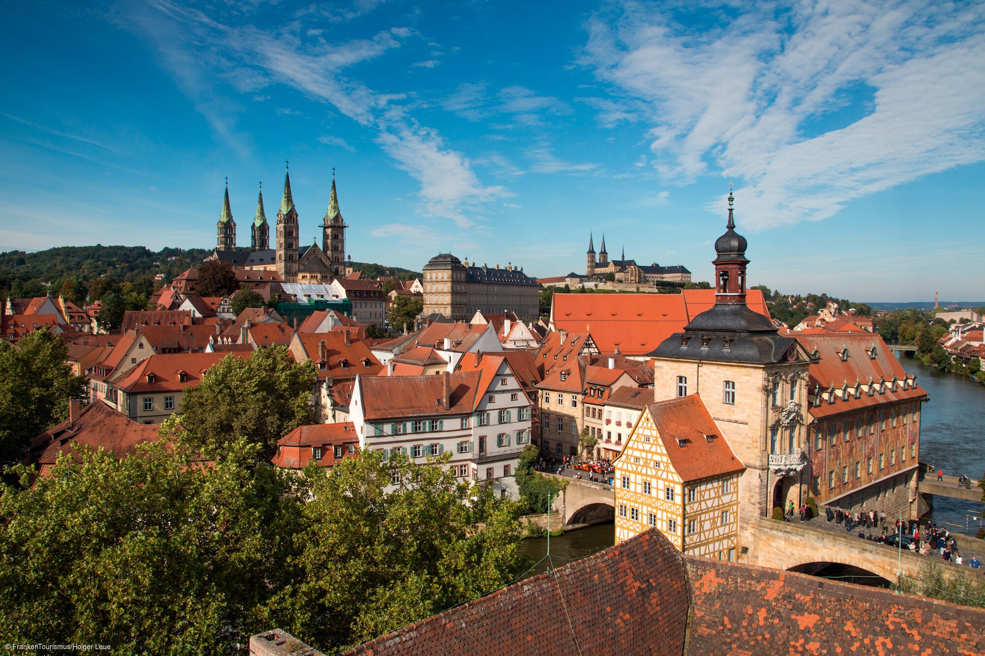 Blick über die Altstadt (Bamberg, Steigerwald)