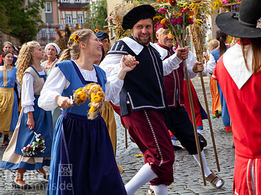 Schnitterstanz beim Heimatspiel (Münnerstadt, Rhön)