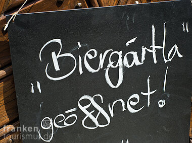 Biergartenschild (Steigerwald)