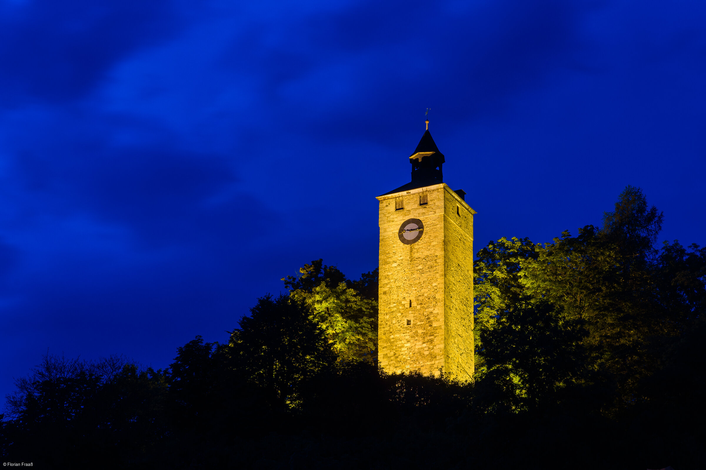 Turm beleuchtet (Bad Berneck, Fichtelgebirge)