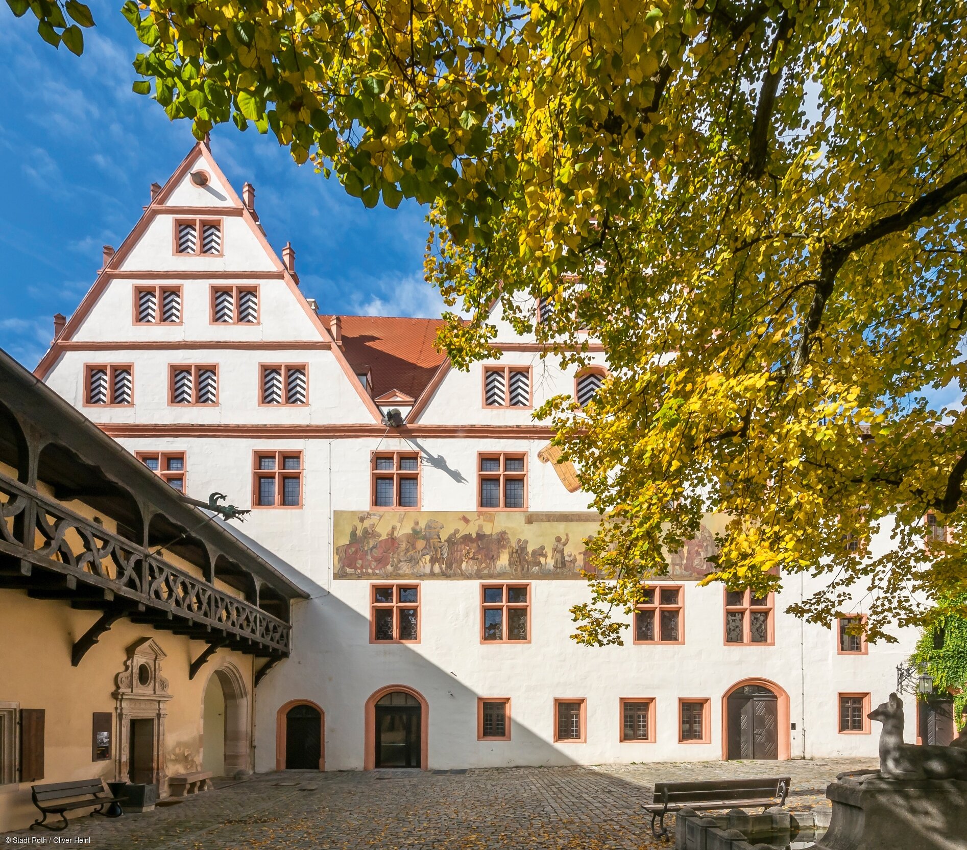 Innenhof von Schloss Ratibor (Roth/Fränkisches Seenland)
