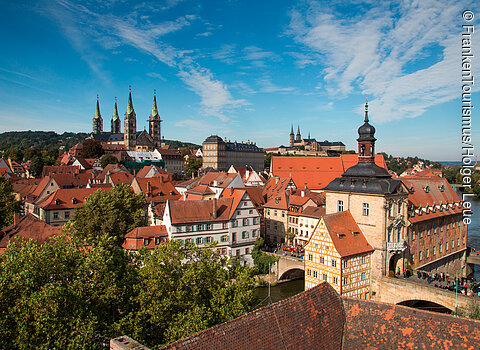 Blick über die Altstadt (Bamberg, Steigerwald)