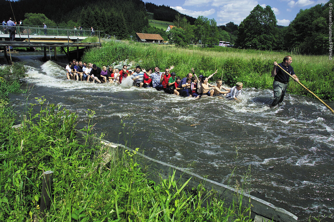 Floßfahrt auf der "Wilden Rodach" (Wallenfels, Frankenwald)