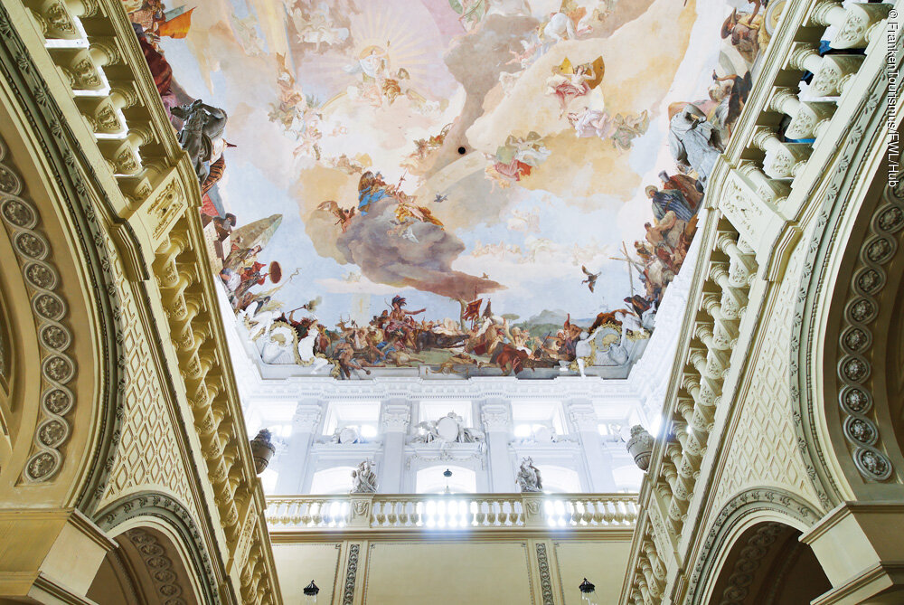 Deckenfresco (Tiepolo) in der Residenz (Würzburg, Fränkisches Weinland)