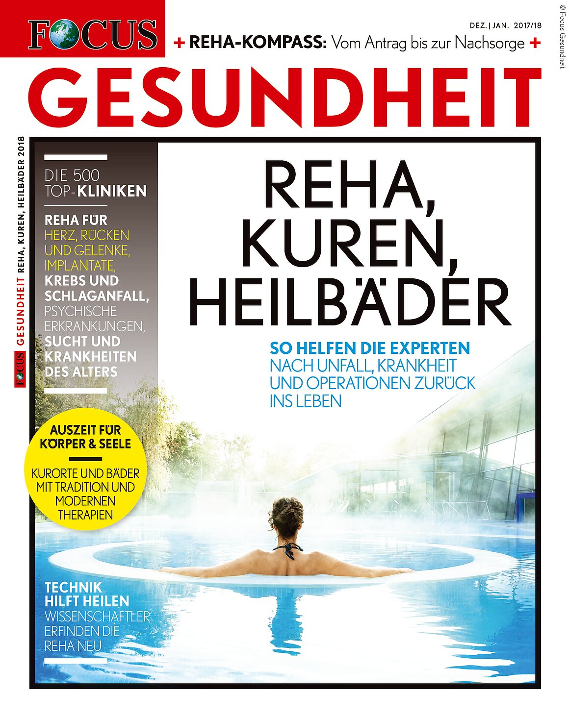 Titel "Focus Gesundheit - Reha, Kuren, Heilbäder" (Ausgabe Dez./Jan. 2017/2018)