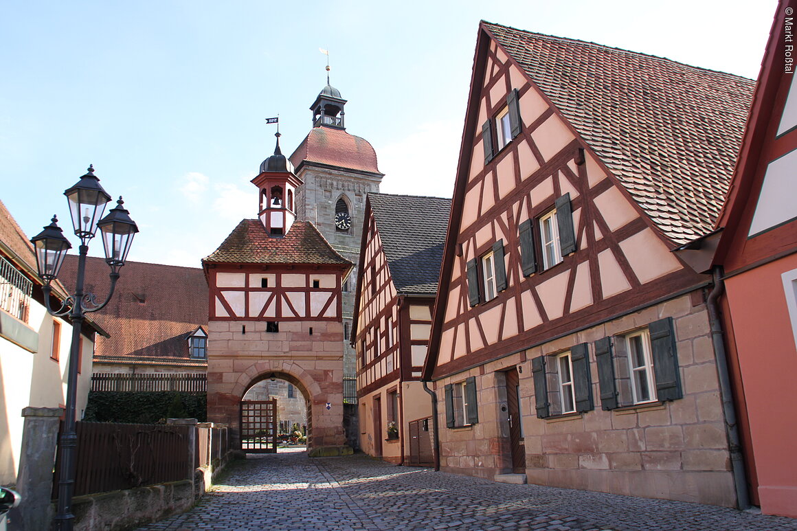 Blick vom Marktplatz (Roßtal, Romantisches Franken)