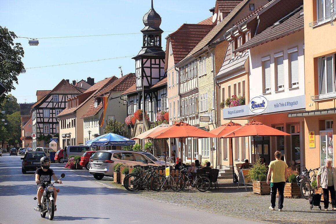Marktstraße im Sommer (Ostheim v.d.Rhön, Rhön)