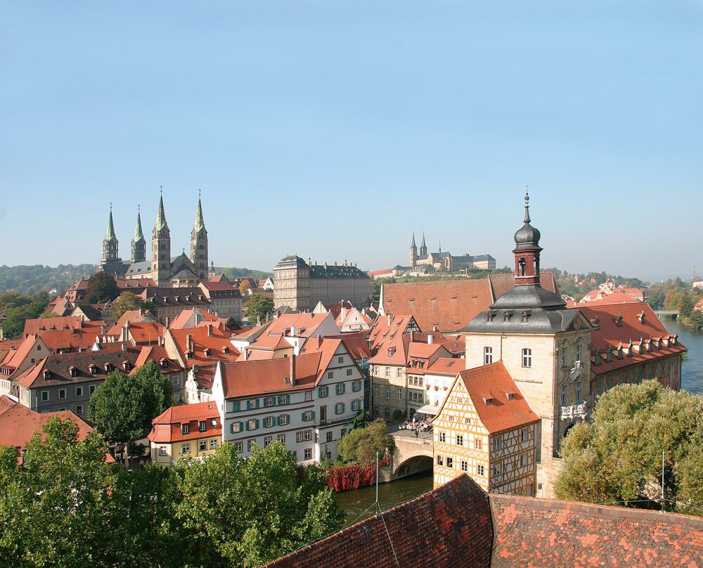 Blick über das UNESCO-Welterbe Bamberg