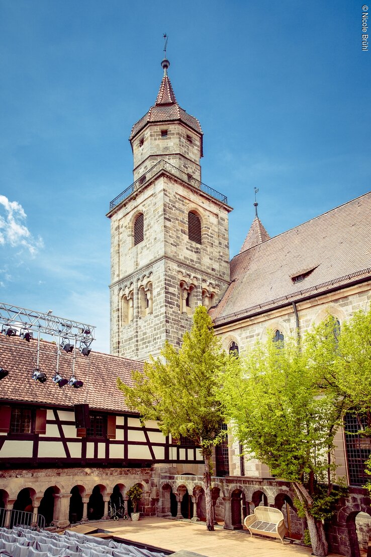 Kreuzgang mit Stiftskirche (Feuchtwangen, Romantisches Franken)