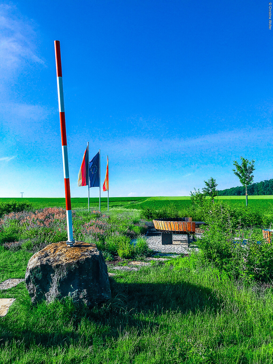 EU-Mittelpunkt Gadheim (Veitshöchheim, Fränkisches Weinland)