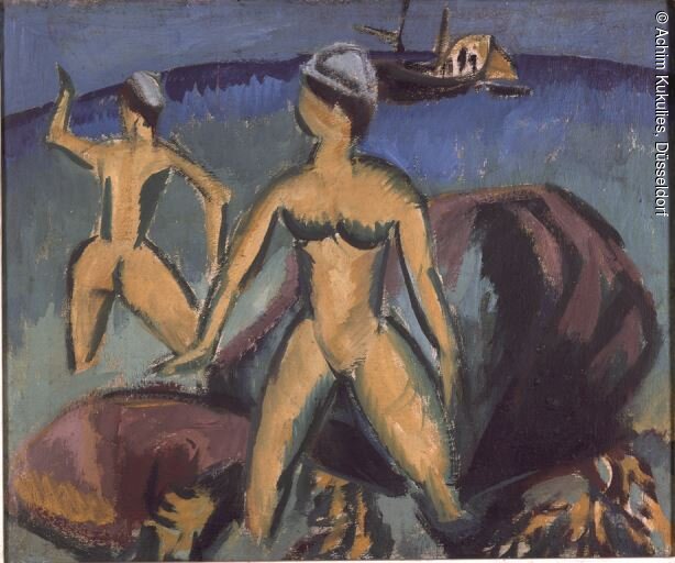 Ernst Ludwig Kirchner: "Badende (Fehmarn)" (1912)