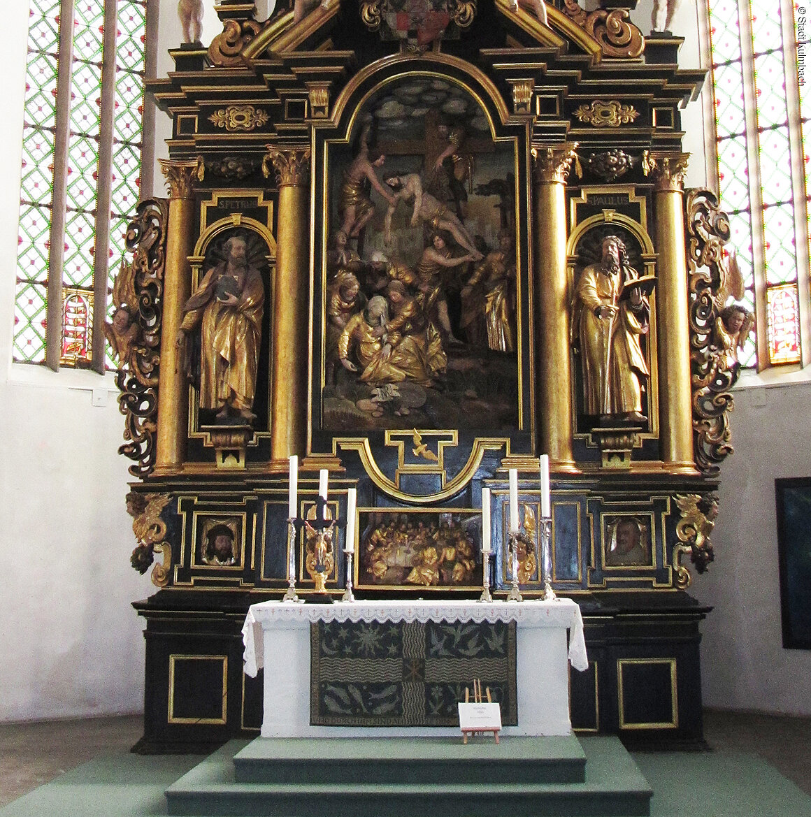 Kulmbach, Petrikirche, Hochaltar von Brenck und Schlehdorn