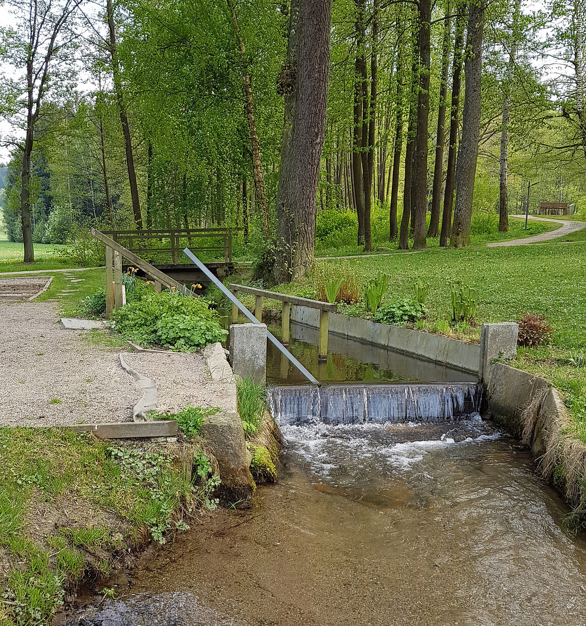 Naturkneippbecken im Kurpark (Bad Alexandersbad, Fichtelgebirge)